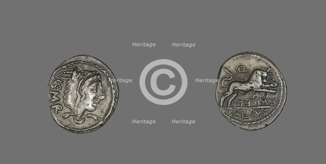 Denarius (Coin) Depicting the Goddess Juno Sospita, 105 BCE. Creator: Unknown.