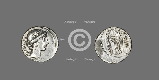 Denarius (Coin) Depicting the Goddess Salus, 49 BCE. Creator: Unknown.
