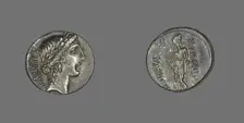 Denarius (Coin) Depicting the Goddess Salus, about 49 BCE. Creator: Unknown