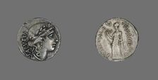 Denarius (Coin) Depicting the Goddess Salus, about 49 BCE. Creator: Unknown