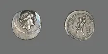 Denarius (Coin) Depicting the Goddess Venus, 47-46 BCE, issued by Julius Caesar. Creator: Unknown