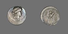 Denarius (Coin) Depicting the Goddess Venus, 47-46 BCE, issued by Julius Caesar. Creator: Unknown