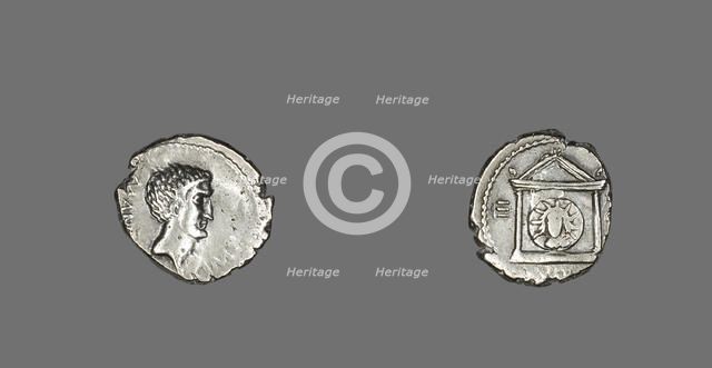 Denarius (Coin) Portraying Mark Antony, 42 BCE. Creator: Unknown.