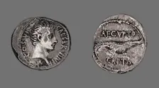Denarius (Coin) Portraying Octavian, 28 BCE, issued by Octavian. Creator: Unknown