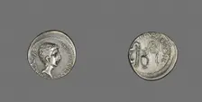 Denarius (Coin) Portraying Octavian, 36 BCE. Creator: Unknown