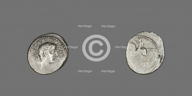 Denarius (Coin) Portraying Octavian, 41 BCE. Creator: Unknown.