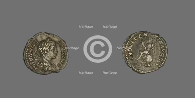 Denarius (Coin) Portraying Emperor Caracalla, 203. Creator: Unknown.