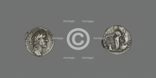 Denarius (Coin) Portraying Emperor Antoninus Pius, 157-158. Creator: Unknown.