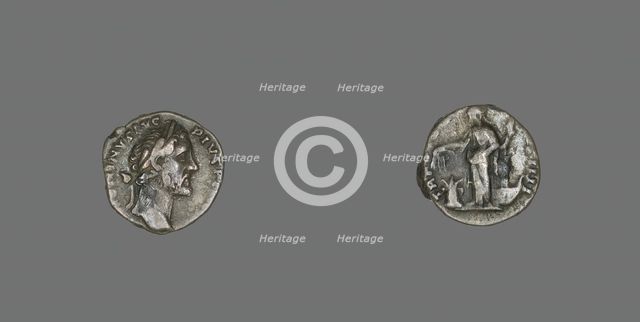 Denarius (Coin) Portraying Emperor Antoninus Pius, 157-158. Creator: Unknown.