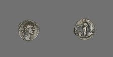 Denarius (Coin) Portraying Emperor Antoninus Pius, 157-158. Creator: Unknown
