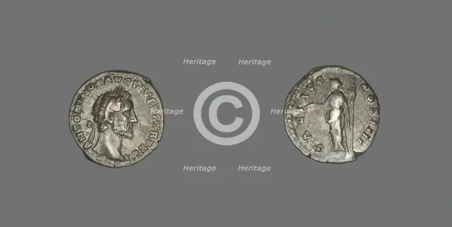 Denarius (Coin) Portraying Emperor Antoninus Pius, 160. Creator: Unknown.