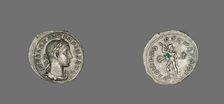 Denarius (Coin) Portraying Emperor Alexander Pius, 231-235. Creator: Unknown