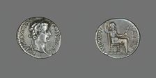 Denarius (Coin) Portraying Emperor Augustus, 14-37. Creator: Unknown