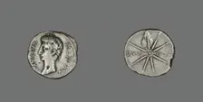 Denarius (Coin) Portraying Emperor Augustus, 19-18 BCE. Creator: Unknown