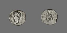 Denarius (Coin) Portraying Emperor Augustus, 19-18 BCE. Creator: Unknown