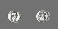 Denarius (Coin) Portraying Emperor Augustus, 2 BCE-4 CE. Creator: Unknown