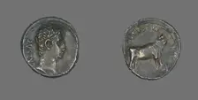 Denarius (Coin) Portraying Emperor Augustus, 21-20 BCE. Creator: Unknown