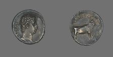 Denarius (Coin) Portraying Emperor Augustus, 21-20 BCE. Creator: Unknown