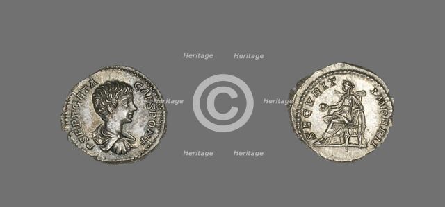 Denarius (Coin) Portraying Emperor Geta, 199-204. Creator: Unknown.