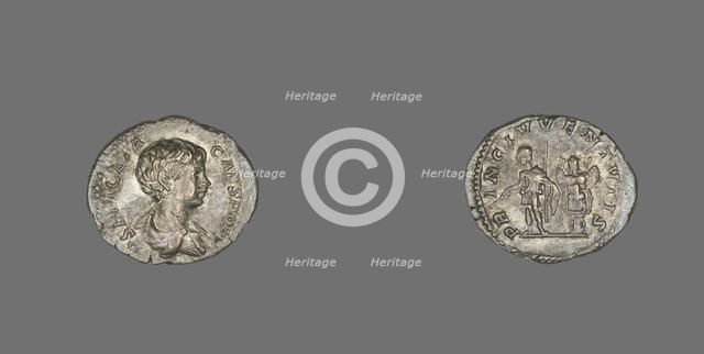 Denarius (Coin) Portraying Emperor Geta, 200-202. Creator: Unknown.