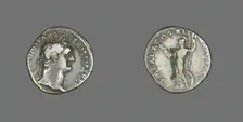 Denarius (Coin) Portraying Emperor Domitian, 88-89. Creator: Unknown