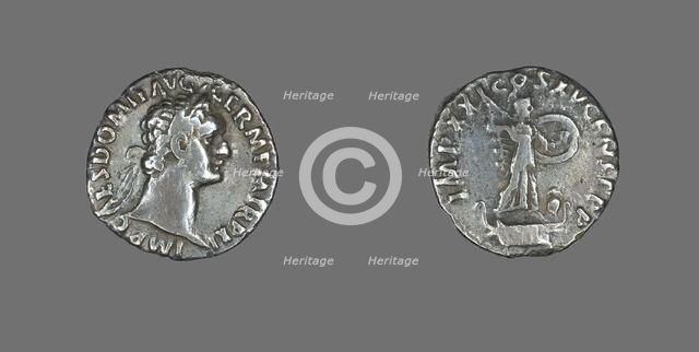 Denarius (Coin) Portraying Emperor Domitian, 91. Creator: Unknown.