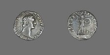 Denarius (Coin) Portraying Emperor Domitian, 91. Creator: Unknown