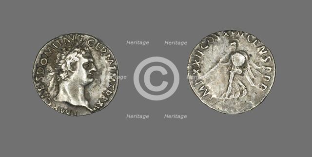 Denarius (Coin) Portraying Emperor Domitian, 95-96. Creator: Unknown.