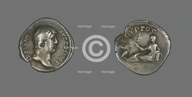 Denarius (Coin) Portraying Emperor Hadrian, 134-138. Creator: Unknown.