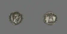 Denarius (Coin) Portraying Emperor Hadrian, 134-138. Creator: Unknown