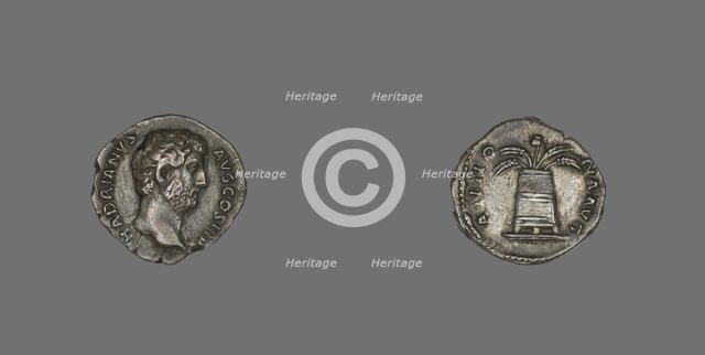 Denarius (Coin) Portraying Emperor Hadrian, 134-138. Creator: Unknown.