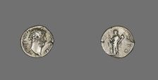 Denarius (Coin) Portraying Emperor Hadrian, 134-138. Creator: Unknown