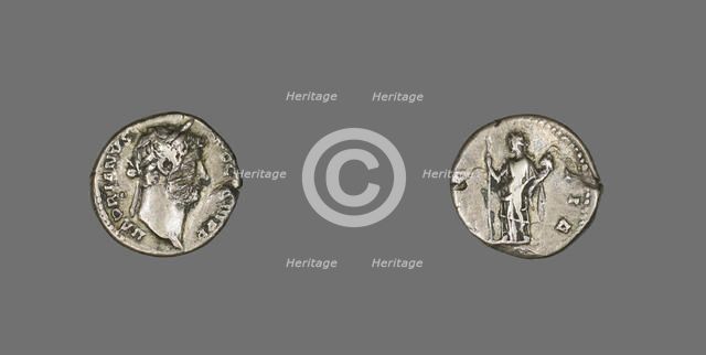 Denarius (Coin) Portraying Emperor Hadrian, 134-138. Creator: Unknown.