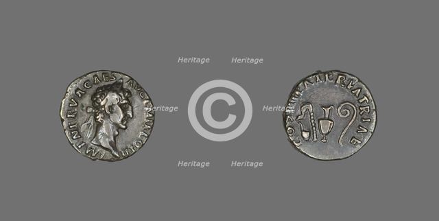 Denarius (Coin) Portraying Emperor Nerva, 97. Creator: Unknown.
