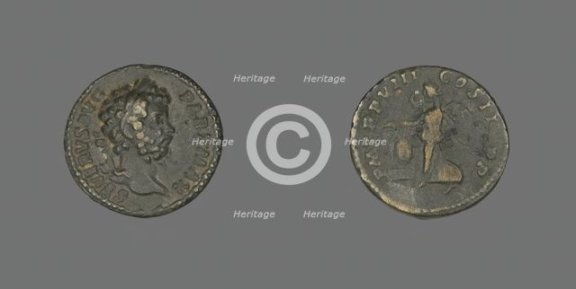 Denarius (Coin) Portraying Emperor Septimius Severus, 200. Creator: Unknown.