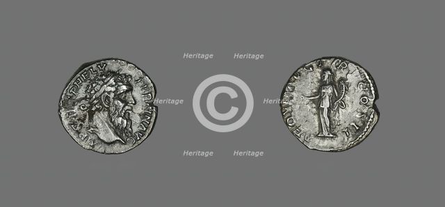 Denarius (Coin) Portraying Emperor Pertinax, 193 (1 January-28 March). Creator: Unknown.