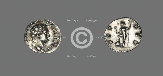 Denarius (Coin) Portraying Emperor Titus, 72-73. Creator: Unknown.