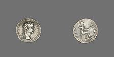 Denarius (Coin) Portraying Emperor Tiberius, 14-37. Creator: Unknown