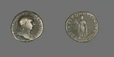 Denarius (Coin) Portraying Emperor Trajan, 103-111. Creator: Unknown