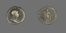 Denarius (Coin) Portraying Emperor Trajan, 103-111. Creator: Unknown