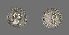 Denarius (Coin) Portraying Emperor Trajan, 103-111. Creator: Unknown
