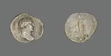 Denarius (Coin) Portraying Emperor Trajan, 98-117. Creator: Unknown