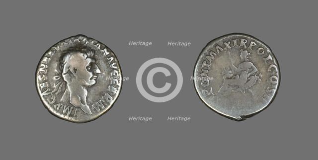 Denarius (Coin) Portraying Emperor Trajan, 98-99. Creator: Unknown.