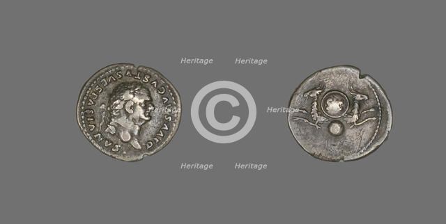 Denarius (Coin) Portraying Emperor Vespasian, 80-81. Creator: Unknown.