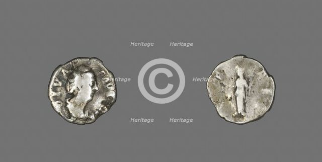 Denarius (Coin) Portraying Empress Faustina the Elder, 141. Creator: Unknown.