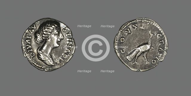 Denarius (Coin) Portraying Empress Faustina the Younger, 176-180. Creator: Unknown.