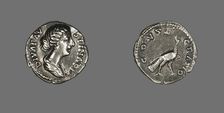 Denarius (Coin) Portraying Empress Faustina the Younger, 176-180. Creator: Unknown