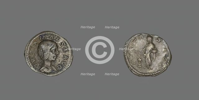 Denarius (Coin) Portraying Empress Julia Maesa, 218. Creator: Unknown.