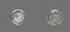 Denarius (Coin) Portraying Galerius Maximianus, 307-310. Creator: Unknown