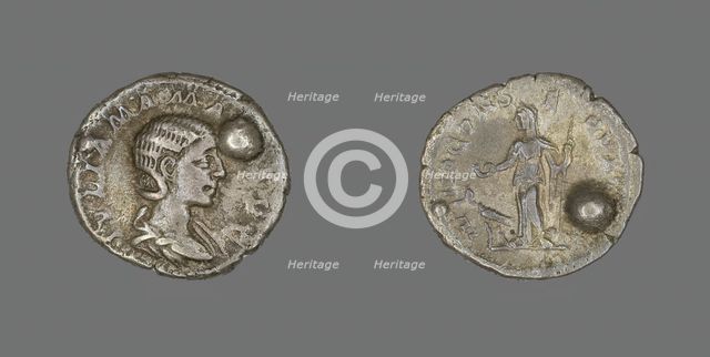 Denarius (Coin) Portraying Julia Mamaea, 222-235. Creator: Unknown.